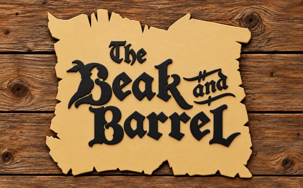 The Beak and Barrel Tavern Sign Restaurant Lounge Pirates